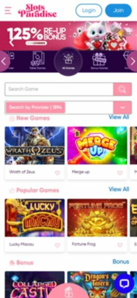 Slots Paradise mobile play