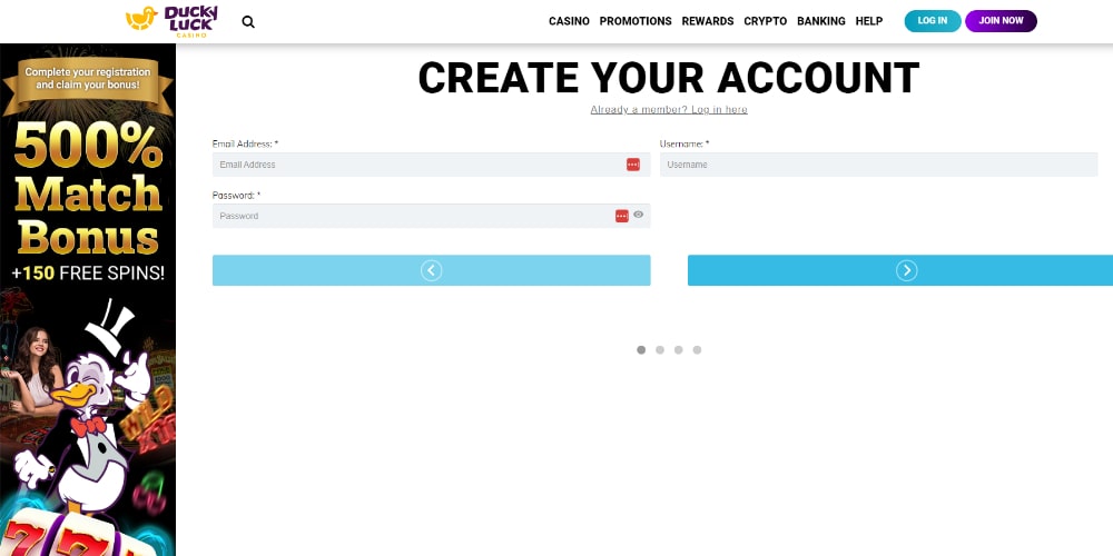 Fill in the Registration Form