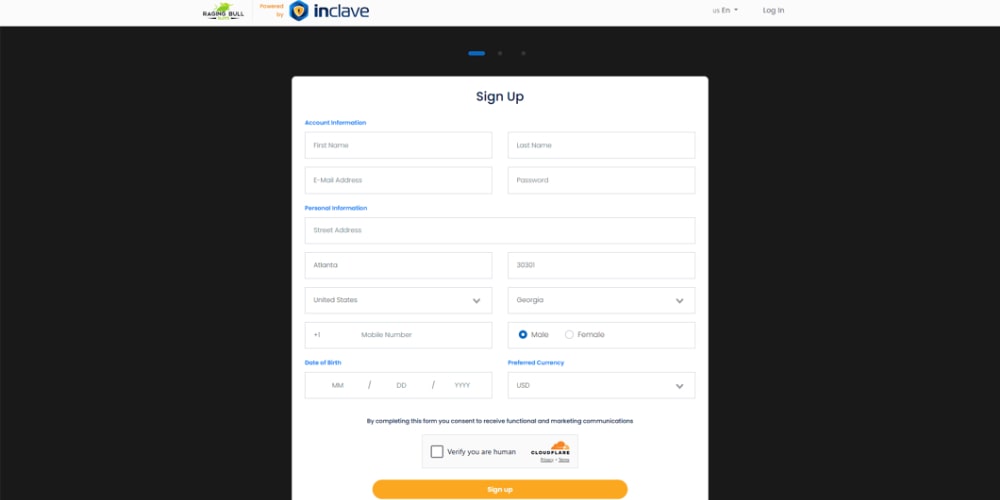 Raging Bull Registration